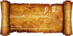 Juscsák Benedek névjegykártya