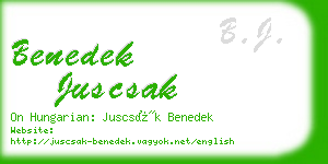 benedek juscsak business card